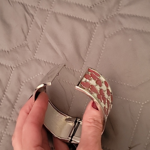 New! Silver Bracelet with Hearts - Picture 3 of 3